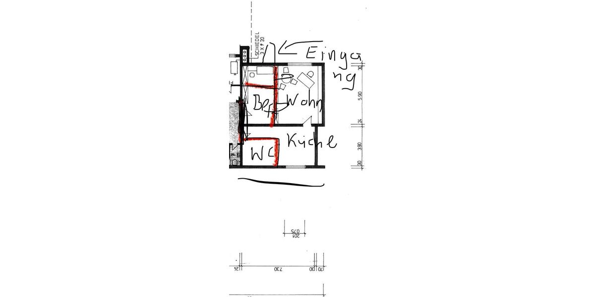 Etagenwohnung Bad Dürkheim - 2 Zimmer, 90 m&sup2;, 800&euro; | Angebot:26662810