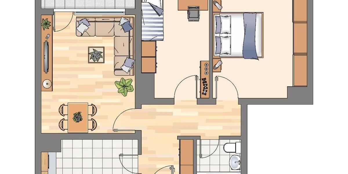 Etagenwohnung Dortmund Brackel - 3 Zimmer, 70 m&sup2;, 542&euro; | Angebot:24843600