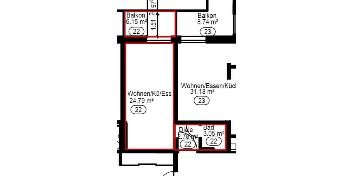 Etagenwohnung Waldsassen - 1 Zimmer, 34 m&sup2;, 450&euro; | Angebot:24584807