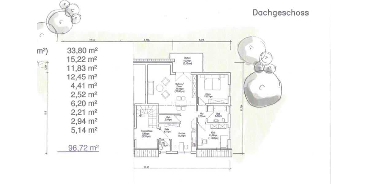 Etagenwohnung Pluwig - 3 Zimmer, 97 m&sup2;, 900&euro; | Angebot:24751471