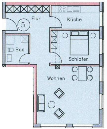 Etagenwohnung Stralsund Altstadt - 2 Zimmer, 58 m&sup2;, 564&euro; | Angebot:26584432