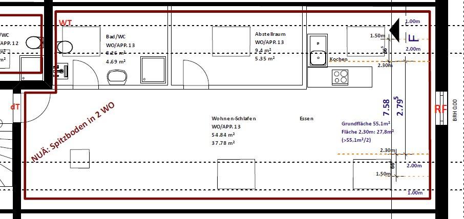 Dachgeschoßwohnung Gummersbach Berstig Süd - 2 Zimmer, 55 m&sup2;, 500&euro; | Angebot:26336463