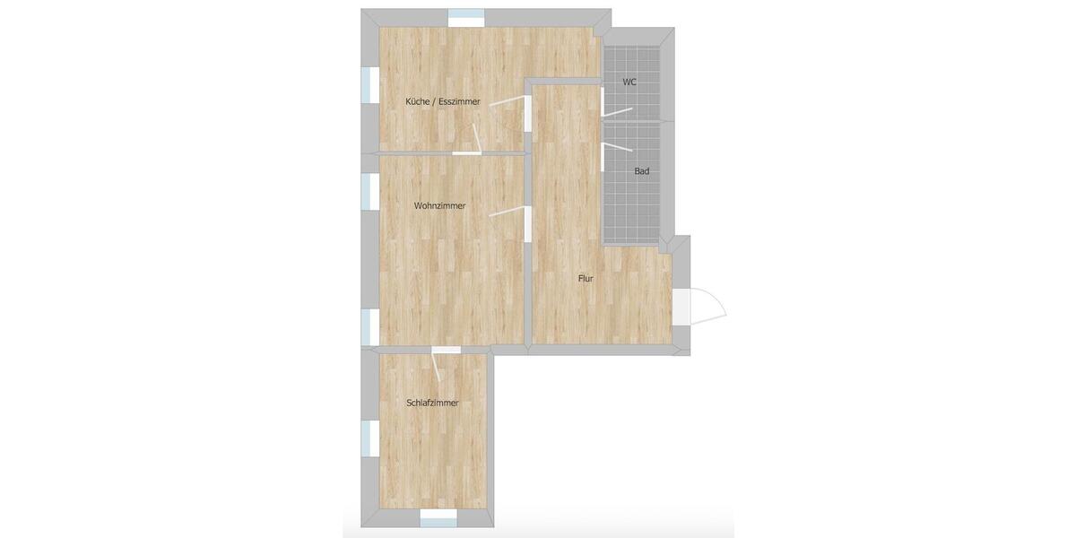 Etagenwohnung Bieberehren - 2.5 Zimmer, 74 m&sup2;, 745&euro; | Angebot:25046875