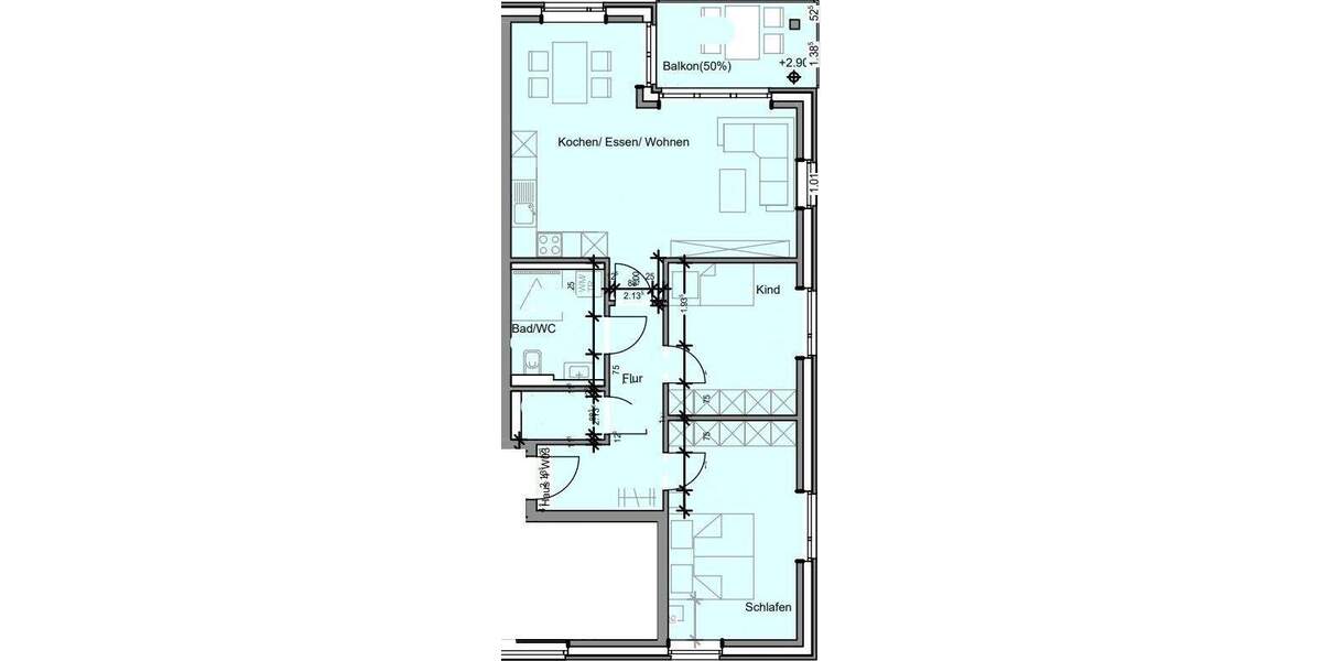 Erstbezug: Hochwertige Obergeschosswohnung in ruhiger Wohnlage (Haus 4, Whg. 3) 3 zimmer