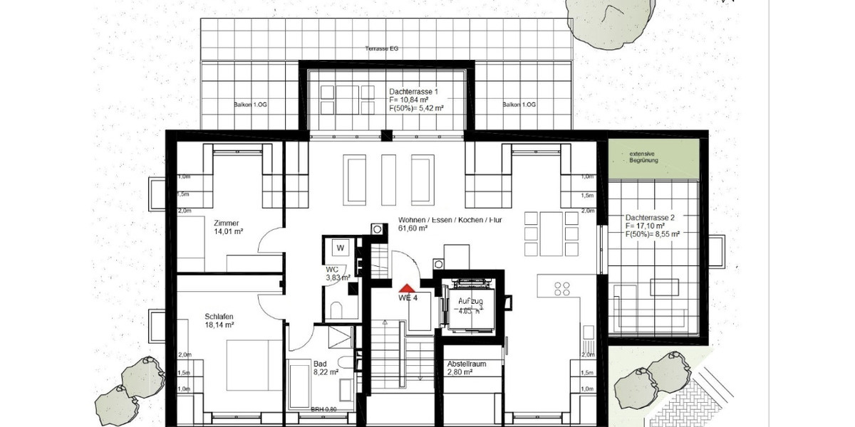 Dachgeschoßwohnung Frankfurt am Main Bergen-Enkheim - 3 Zimmer, 123 m&sup2;, 2.590&euro; | Angebot:24769583