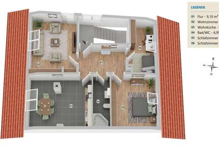 Wohnung Detzem - 5 Zimmer, 78 m&sup2;, 750&euro; | Angebot:25401190