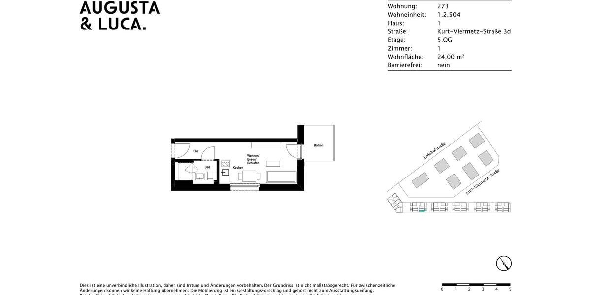 Domizil für Singles! Modernes 1-Zimmer-Apartment 1 zimmer