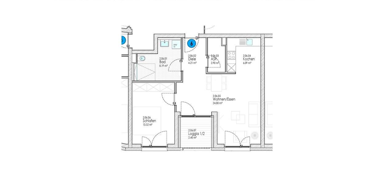 Etagenwohnung Kempten (Allgäu) - 2 Zimmer, 61 m&sup2;, 980&euro; | Angebot:25254937
