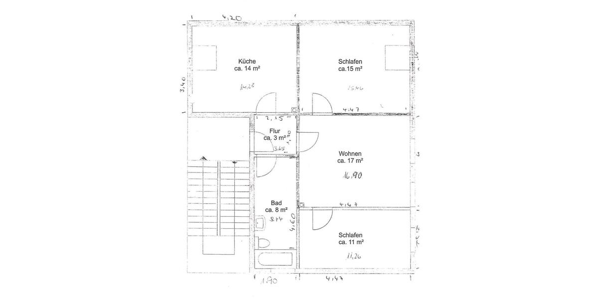 Dachgeschoßwohnung Braunschweig Westliches Ringgebiet - 3 Zimmer, 75 m&sup2;, 750&euro; | Angebot:26565986