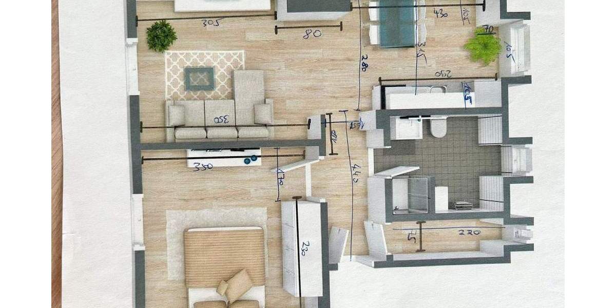 Etagenwohnung Fürth Innenstadt - 2 Zimmer, 54 m&sup2;, 650&euro; | Angebot:25878977