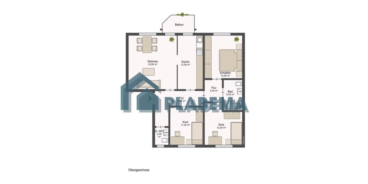 Erdgeschoßwohnung Neubrandenburg - 4 Zimmer, 91 m&sup2;, 1.240&euro; | Angebot:26646788