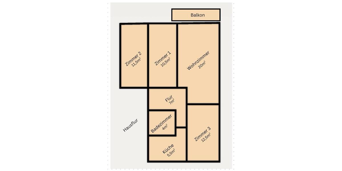 Etagenwohnung Kolkwitz - 4 Zimmer, 72 m&sup2;, 550&euro; | Angebot:24814753