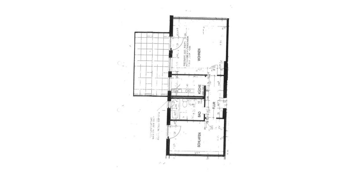 Etagenwohnung Saarbrücken Malstatt - 2 Zimmer, 60 m&sup2;, 540&euro; | Angebot:25797064