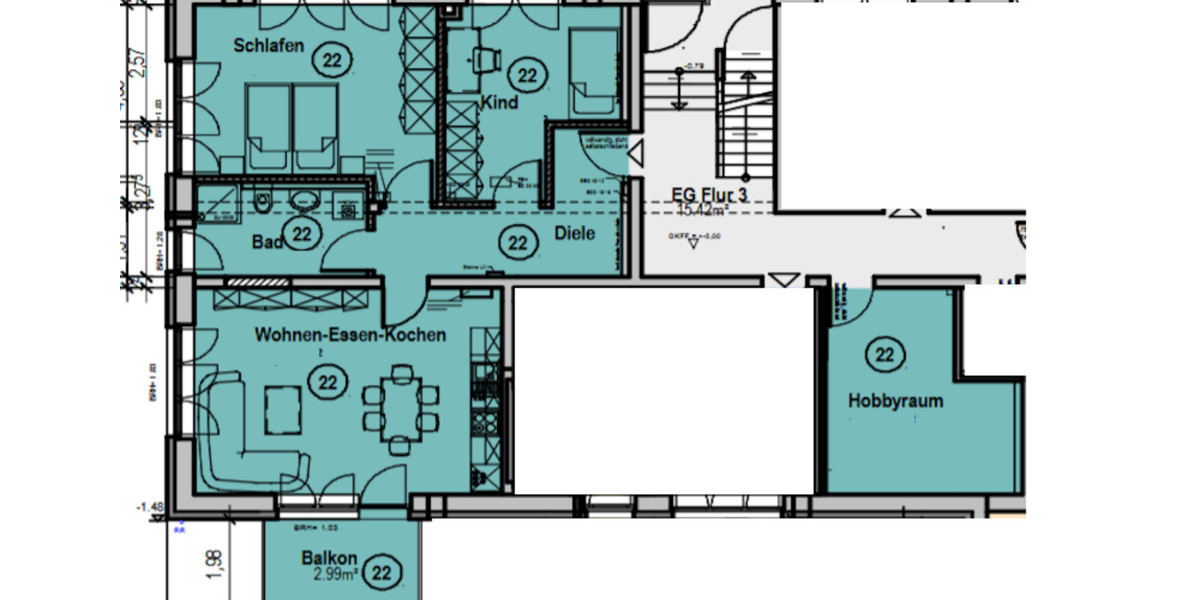 NEUBAU IN FERTIGSTELLUNG 4 Zimmer Wohnung in Kaisheim zur Miete 3 zimmer