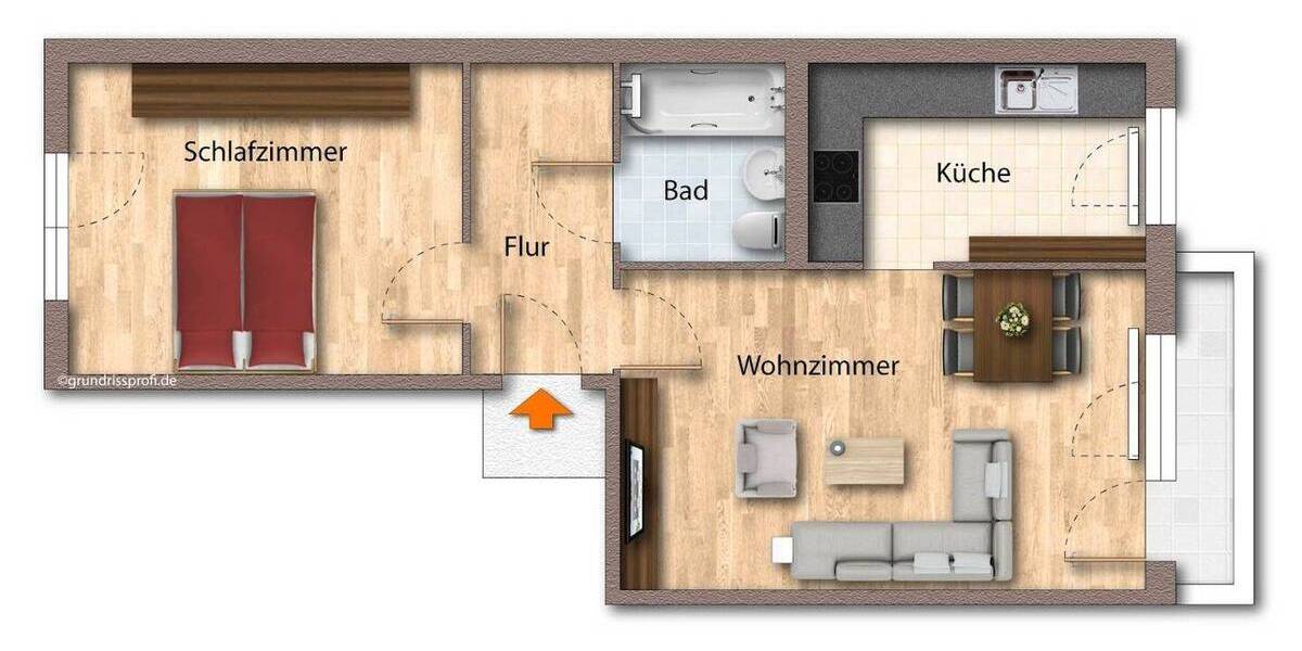 Etagenwohnung Zeulenroda-Triebes Zeulenroda - 2 Zimmer, 54 m&sup2;, 295&euro; | Angebot:26798575