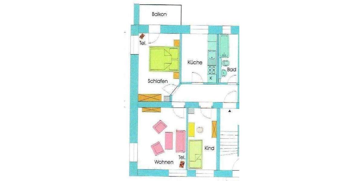 Terrassenwohnung Plauen Stadtmitte - 3 Zimmer, 56 m&sup2;, 320&euro; | Angebot:26105769
