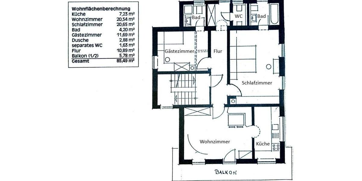 Erdgeschoßwohnung Oberstdorf - 3 Zimmer, 86 m&sup2;, 1.310&euro; | Angebot:26635815