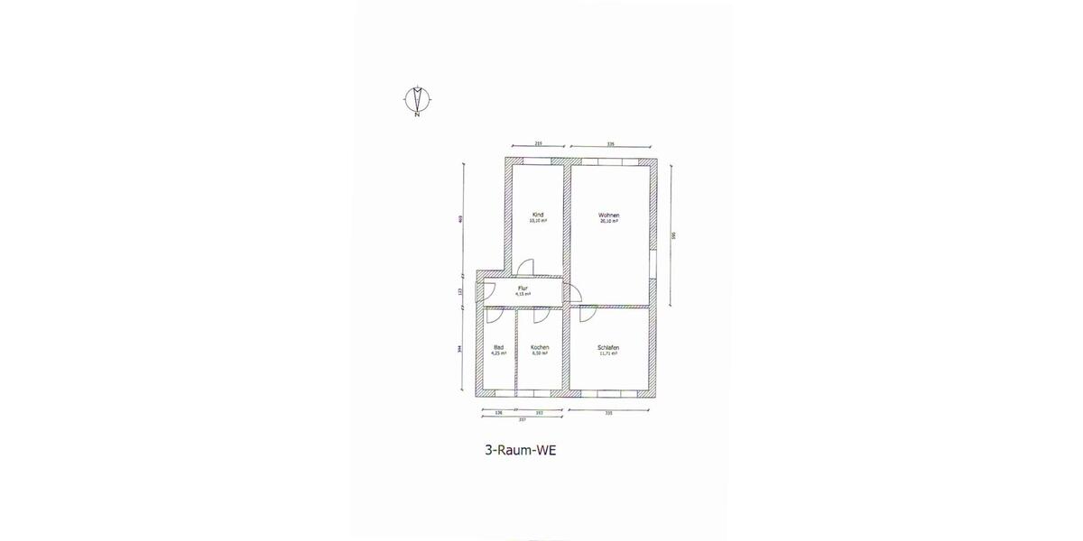 Etagenwohnung Lunzenau - 3 Zimmer, 57 m&sup2;, 330&euro; | Angebot:26384060
