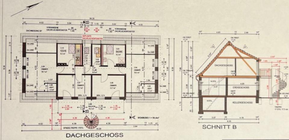 Dachgeschoßwohnung Karlsburg - 4 Zimmer, 94 m&sup2;, 1.100&euro; | Angebot:25408150