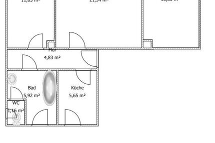 Schöne sonnige, familienfreundliche 3 Raum Whg. 65 m² 3 zimmer