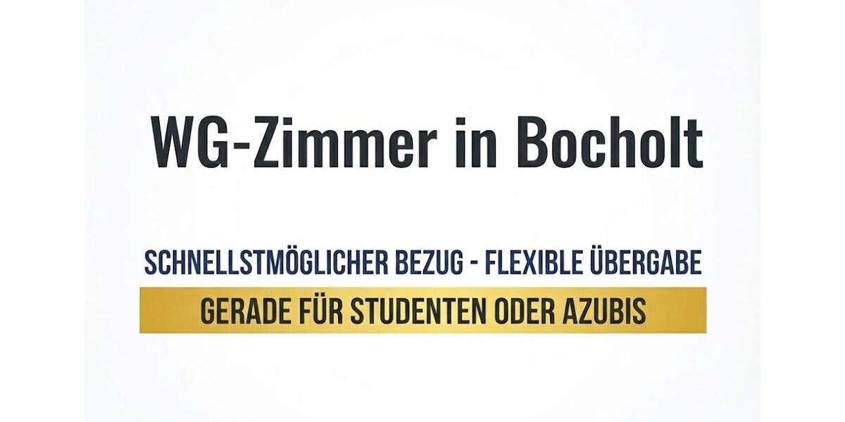 WG-Zimmer in Bocholt – ideal für Studentin oder Azubi 1 zimmer