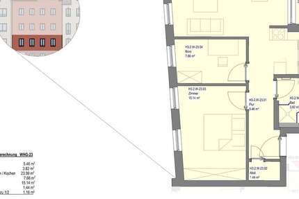 Wohnung Wetzlar - 3 Zimmer, 59 m&sup2;, 990&euro; | Angebot:23750324