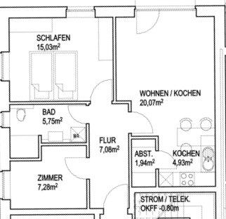 Erdgeschoßwohnung Bredstedt - 3 Zimmer, 66 m&sup2;, 740&euro; | Angebot:26022595