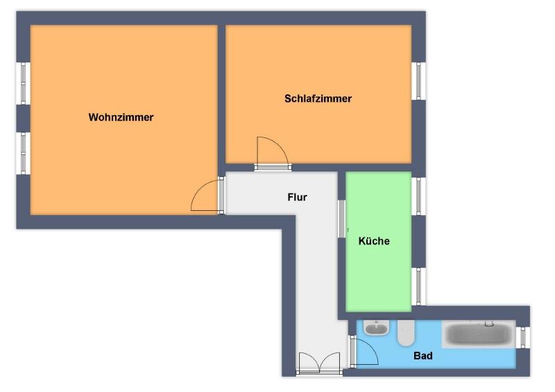 Erdgeschoßwohnung Riesa Neuweida - 2 Zimmer, 62 m&sup2;, 405&euro; | Angebot:24472013