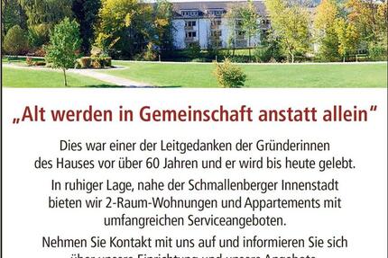 Seniorenwohnen mit Service in Gemeinschaft 1 zimmer