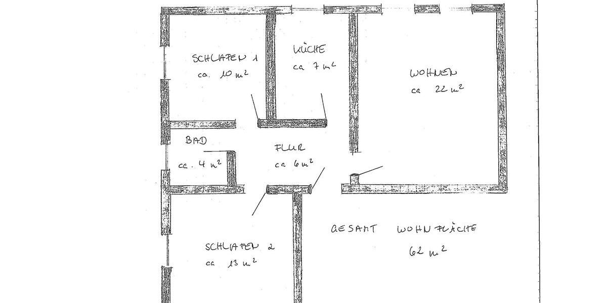 Etagenwohnung Altena - 3 Zimmer, 62 m&sup2;, 410&euro; | Angebot:23810854