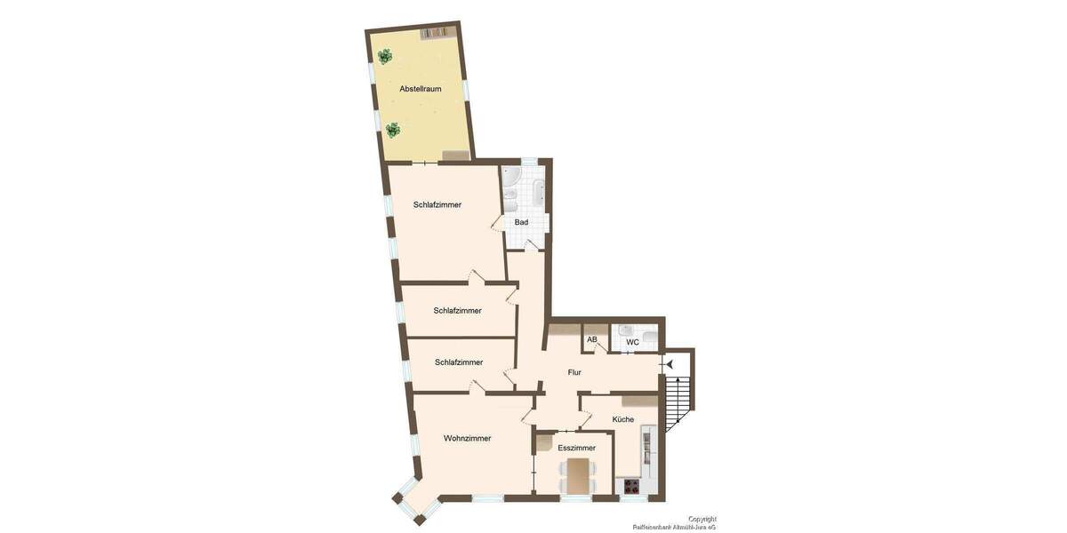 Etagenwohnung Beilngries - 5 Zimmer, 167 m&sup2;, 1.000&euro; | Angebot:25701146