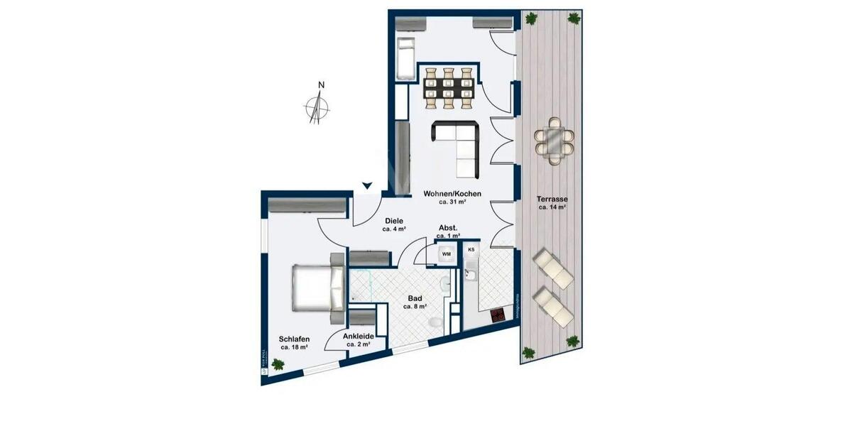 Dachgeschoßwohnung Blankenfelde-Mahlow Mahlow - 3 Zimmer, 91 m&sup2;, 1.450&euro; | Angebot:26512731