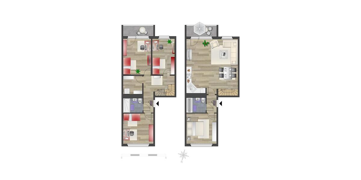 Maisonettenwohnung Chemnitz Helbersdorf - 5 Zimmer, 112 m&sup2;, 608&euro; | Angebot:26701333