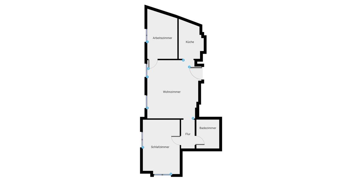 Etagenwohnung Fürth Südstadt - 3 Zimmer, 75 m&sup2;, 863&euro; | Angebot:20025311