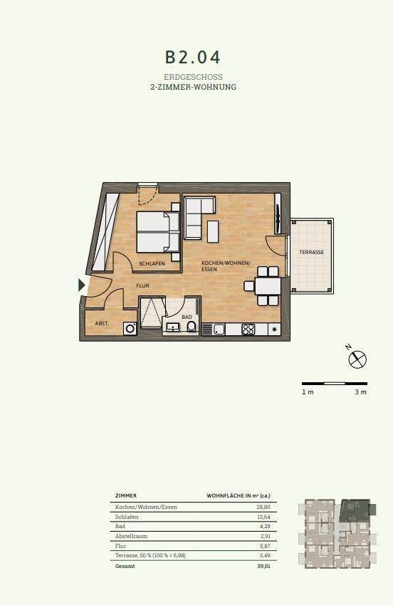 Humperdinckpark: 2-Zimmerwohnung -Erdgeschoss-