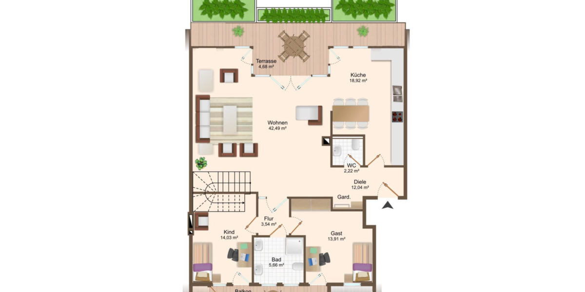 Hochwertige Penthouse Maisonettewohnung mit Paderseeblick 5 zimmer