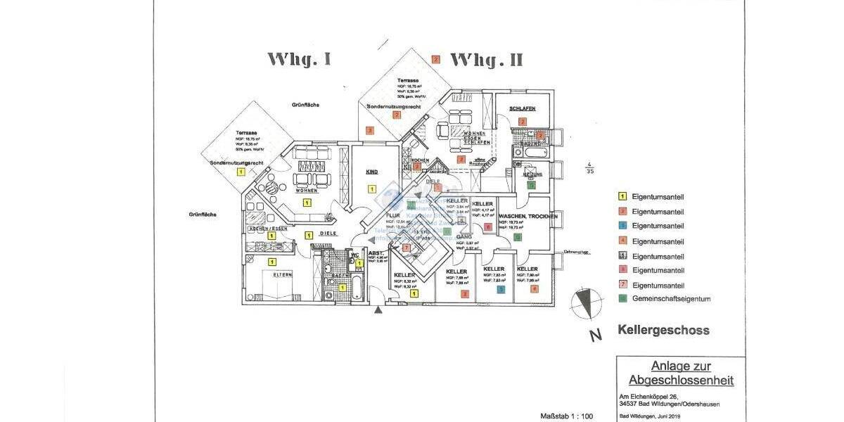 Etagenwohnung Bad Wildungen Odershausen - 2 Zimmer, 59 m&sup2;, 440&euro; | Angebot:26825452