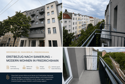 Wohnung Berlin Friedrichshain - 3 Zimmer, 114 m&sup2;, 1.885&euro; | Angebot:27074172