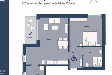 Wohnung Jade - 2 Zimmer, 73 m&sup2;, 536&euro; | Angebot:25479540