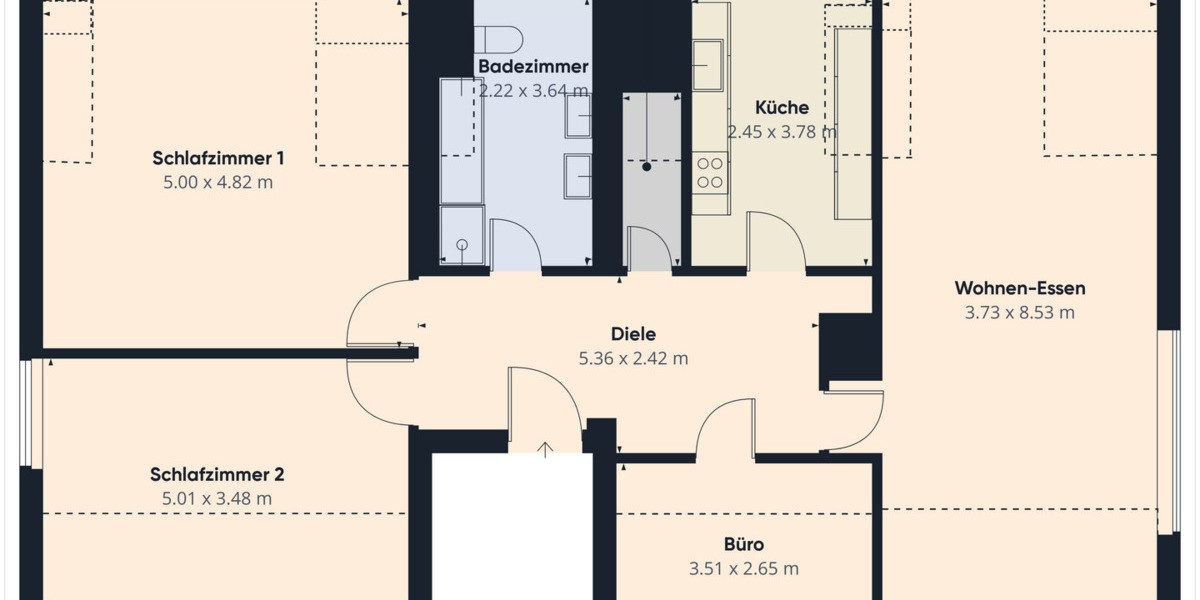 Etagenwohnung Gusterath - 4 Zimmer, 100 m&sup2;, 850&euro; | Angebot:24857680