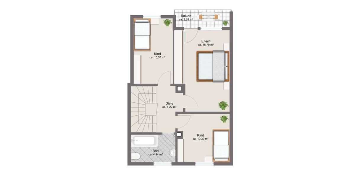Reihenhaus Augsburg Hochzoll - 4 Zimmer, 100 m&sup2;, 1.800&euro; | Angebot:26072125