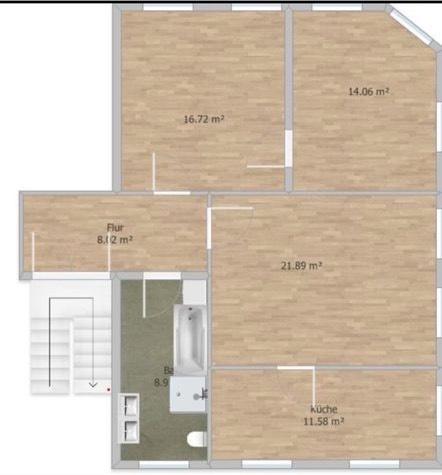 3-Raum-Wohnung in Pirna Copitz, große Zimmer, Abstellraum, Keller 3 zimmer