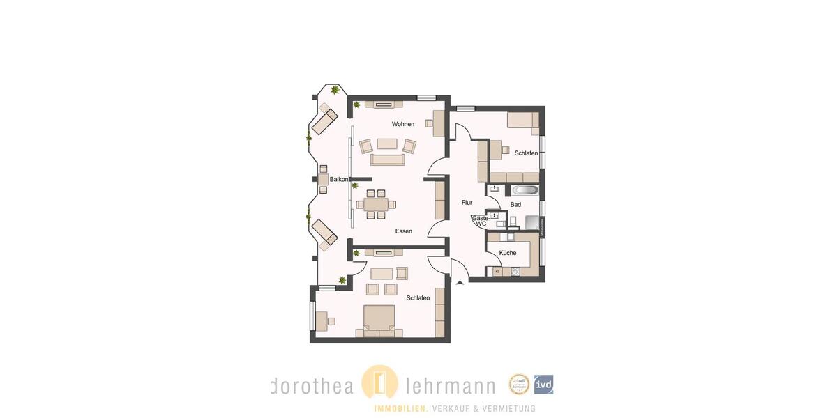 Etagenwohnung Wiesbaden Südost - 4 Zimmer, 152 m&sup2;, 1.900&euro; | Angebot:26634360