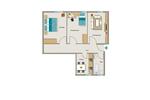 Dachgeschoßwohnung Duisburg Hamborn - 3.5 Zimmer, 79 m&sup2;, 456&euro; | Angebot:26597038