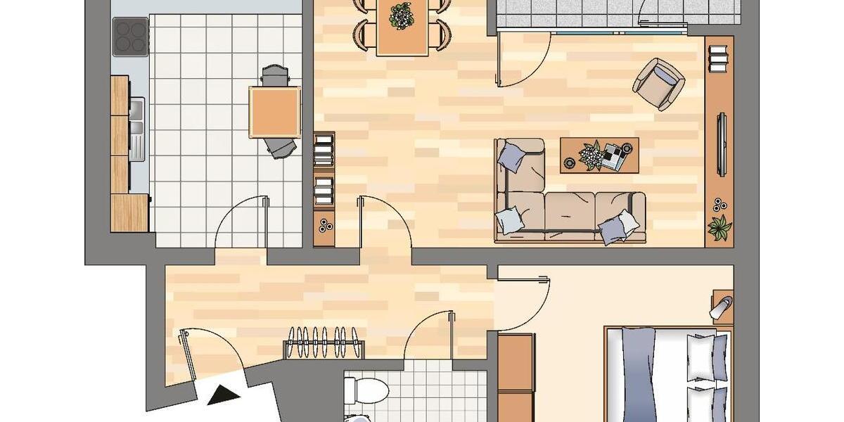 Etagenwohnung Dortmund Innenstadt Nord - 2 Zimmer, 63 m&sup2;, 388&euro; | Angebot:26427135