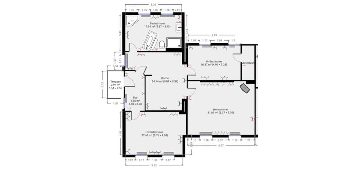 Schöne Wohnung mit 3-4 Zimmern in Bugk zu vermieten 3 zimmer