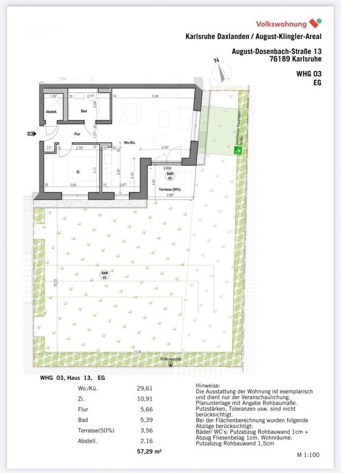 Neubau - Erstbezug, 2 Zimmer mit eigenem Garten