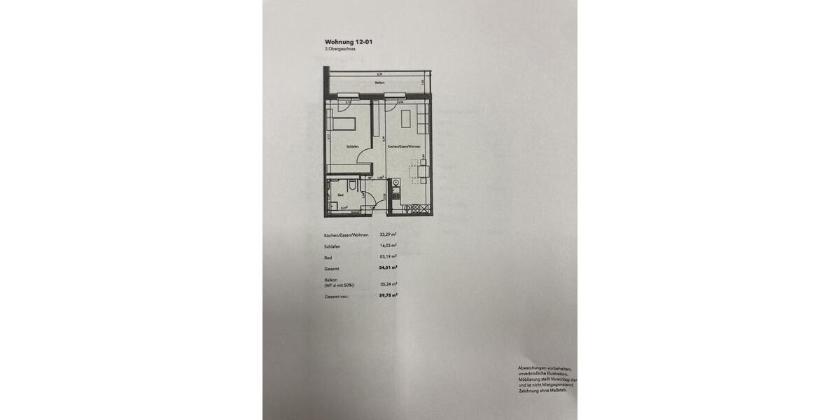 Etagenwohnung Radeberg - 2 Zimmer, 60 m&sup2;, 720&euro; | Angebot:18894560