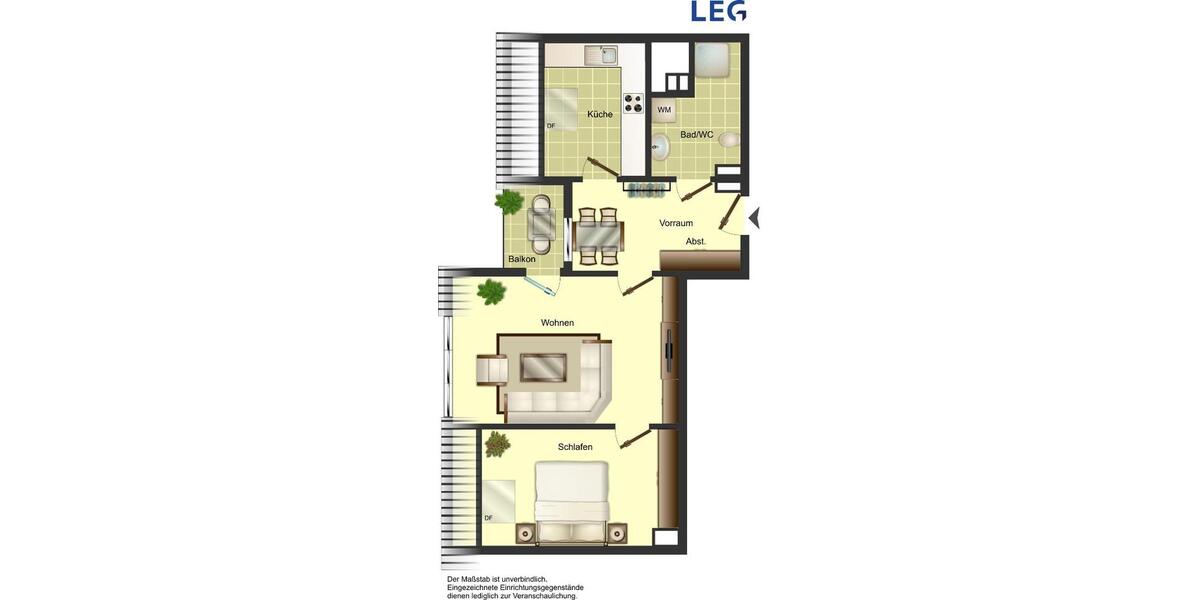 Erdgeschoßwohnung Solingen - 3 Zimmer, 72 m&sup2;, 629&euro; | Angebot:25908578