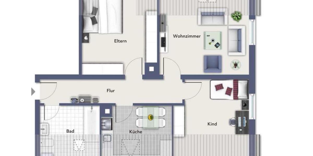 Dachgeschoßwohnung Aulendorf - 3 Zimmer, 79 m&sup2;, 819&euro; | Angebot:26192767